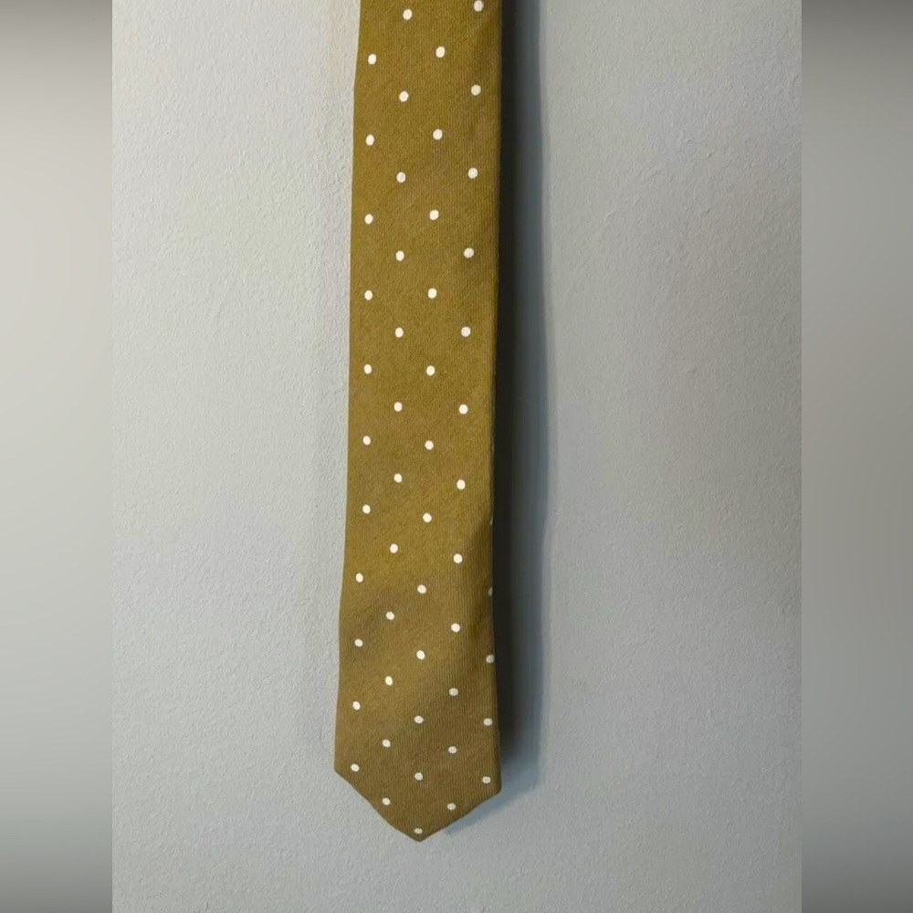 JACK SARTORI Beige Tie. Polka Dots